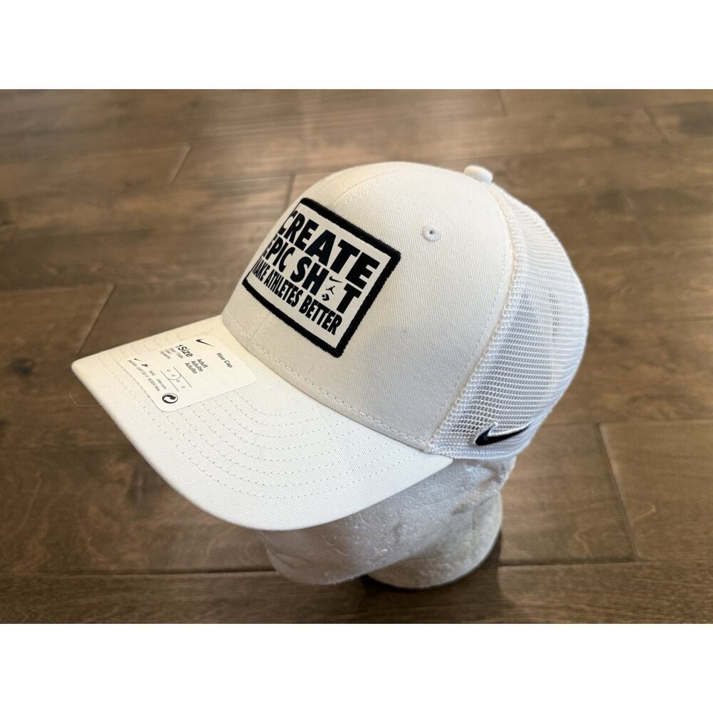 Nike Mens White Create Epic Make Athletes Better Adjustable SnapBack Hat NWT New - Picture 3 of 10